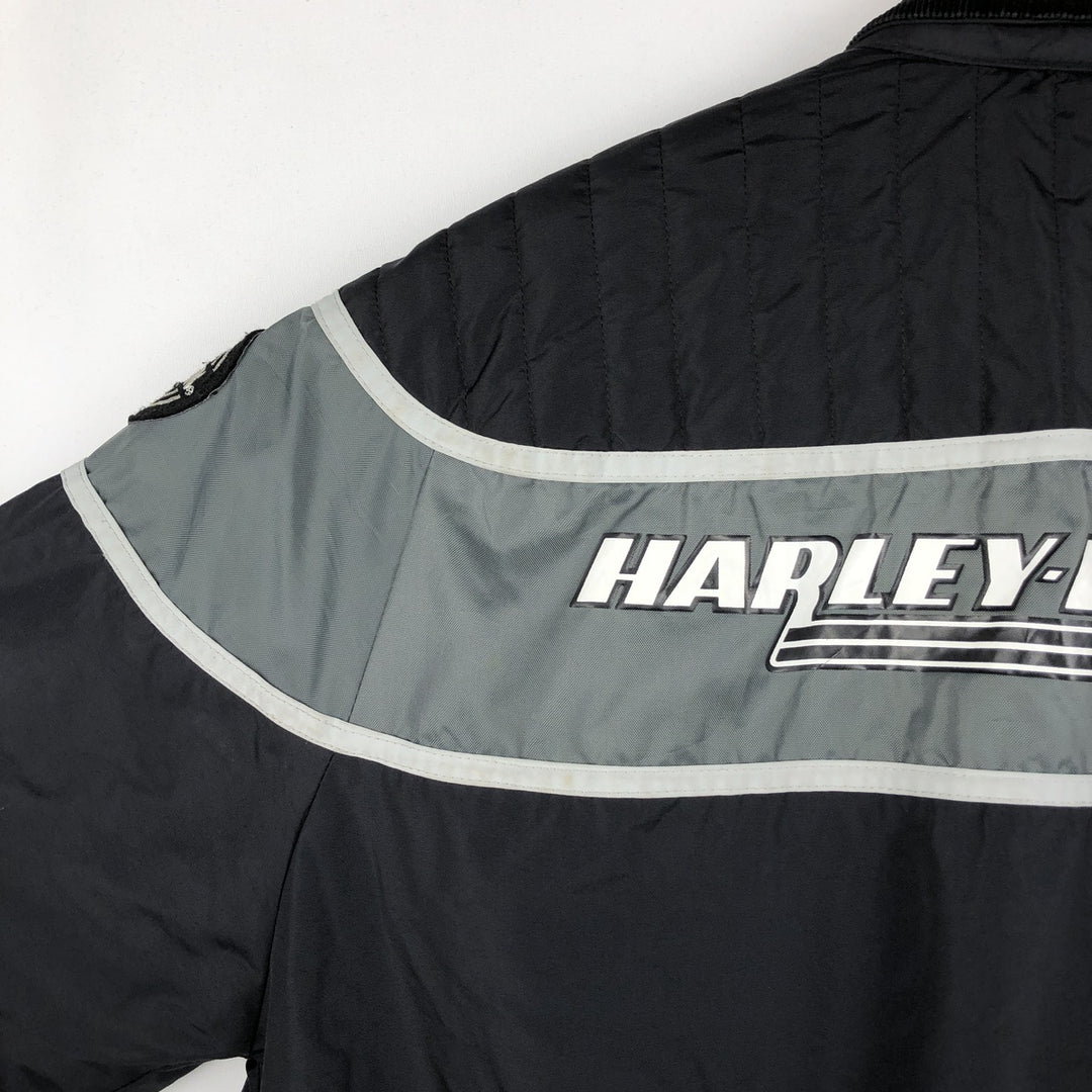 Harley-Davidson nylon jacket, made in the USA, men's size M equivalent. Nylon black type Vintage Second Hand