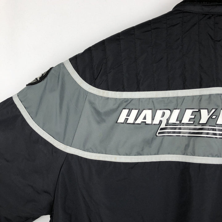 Harley-Davidson nylon jacket, made in the USA, men's size M equivalent. Nylon black type Vintage Second Hand