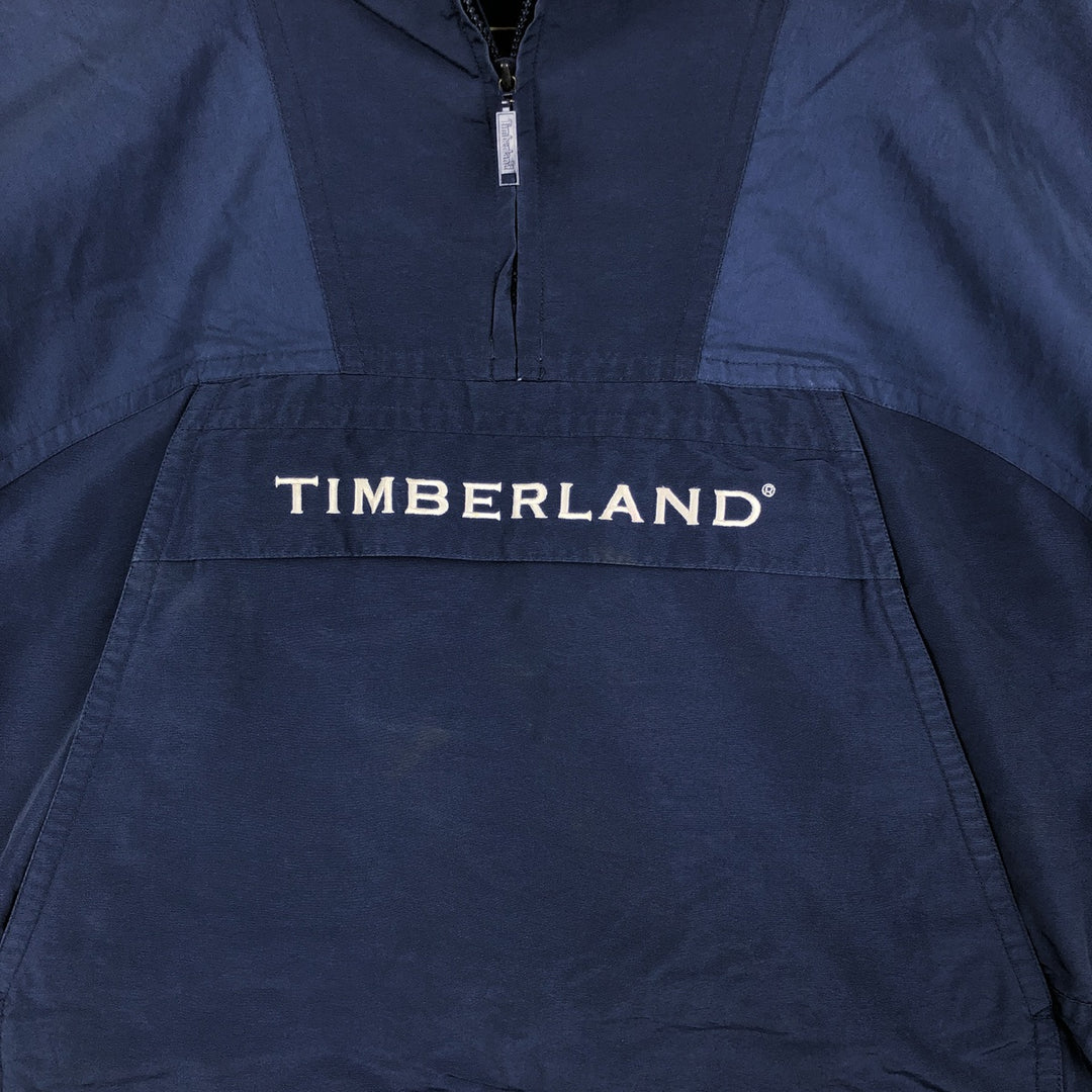 Timberland Anorak Parka, Men's Size S cotton navy blue type Vintage Second Hand