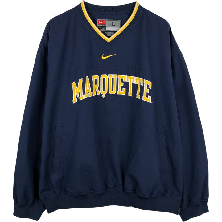 ~2000'S Nike Team College Warm-up Pullover, Men's Size L (approx.) polyester navy blue type Vintage Second Hand