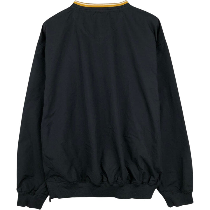 Nike College V-Neck Warm-Up Pullover, Men's Size M (approx.) polyester black type Vintage Second Hand