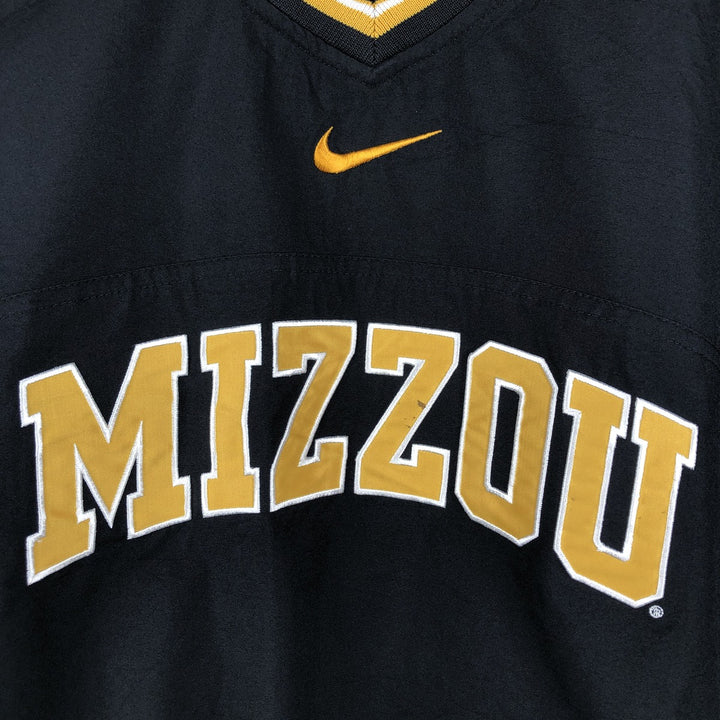Nike College V-Neck Warm-Up Pullover, Men's Size M (approx.) polyester black type Vintage Second Hand