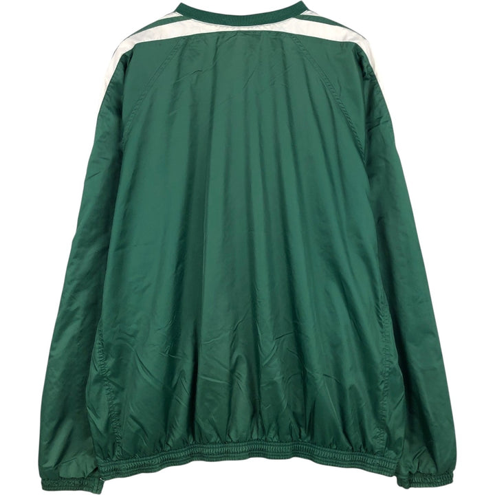 2000'S Adidas V-neck nylon pullover, men's size XXL equivalent. Nylon green type Vintage Second Hand