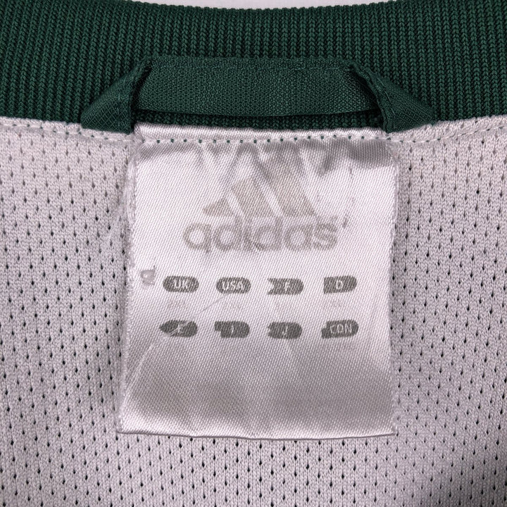 2000'S Adidas V-neck nylon pullover, men's size XXL equivalent. Nylon green type Vintage Second Hand