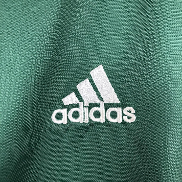 2000'S Adidas V-neck nylon pullover, men's size XXL equivalent. Nylon green type Vintage Second Hand