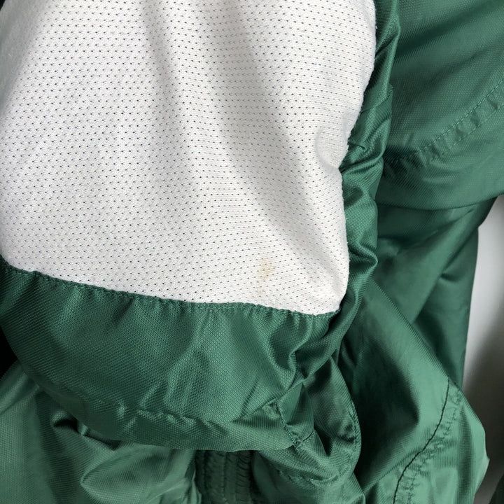 2000'S Adidas V-neck nylon pullover, men's size XXL equivalent. Nylon green type Vintage Second Hand