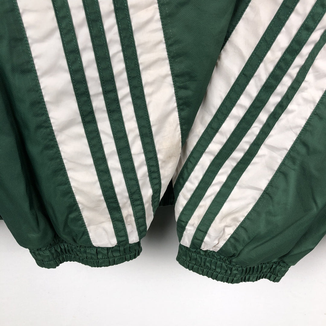 2000'S Adidas V-neck nylon pullover, men's size XXL equivalent. Nylon green type Vintage Second Hand