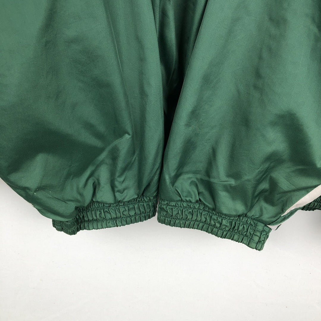 2000'S Adidas V-neck nylon pullover, men's size XXL equivalent. Nylon green type Vintage Second Hand