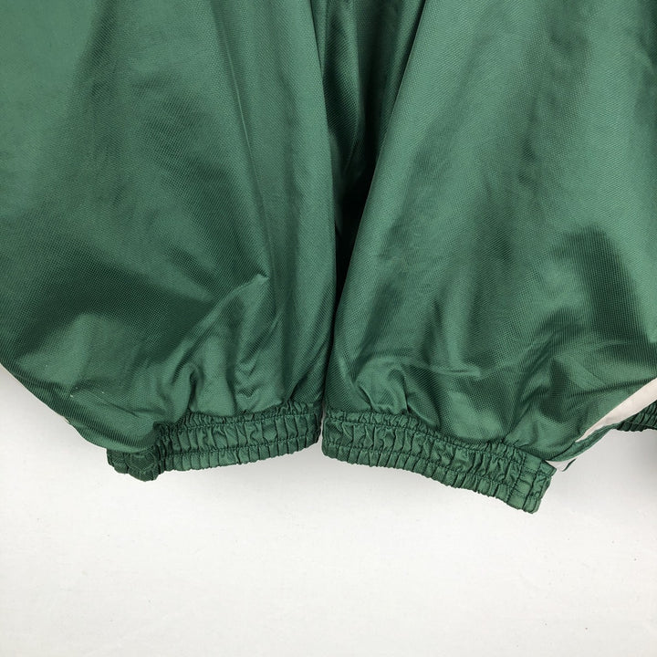 2000'S Adidas V-neck nylon pullover, men's size XXL equivalent. Nylon green type Vintage Second Hand