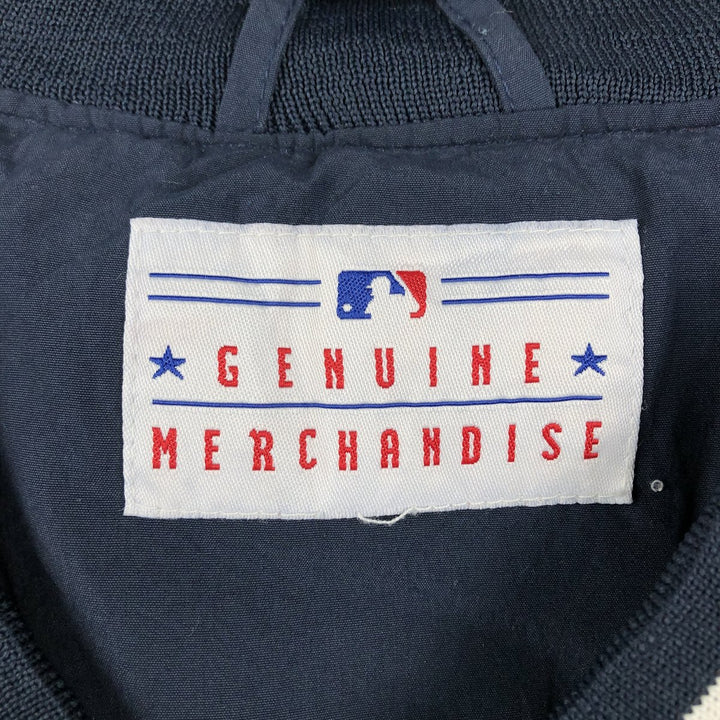 GENUINE MERCHANDISE MLB Milwaukee Brewers V-neck Warm-up Pullover (Men's XXL equivalent) polyester navy blue type Vintage Second Hand
