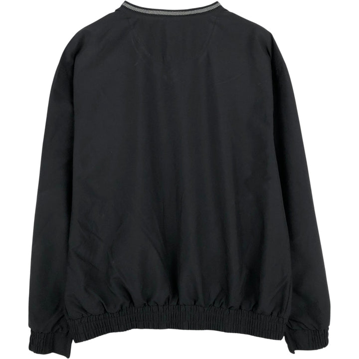 Nike Golf V-neck warm-up pullover, men's size M polyester black type Vintage Second Hand