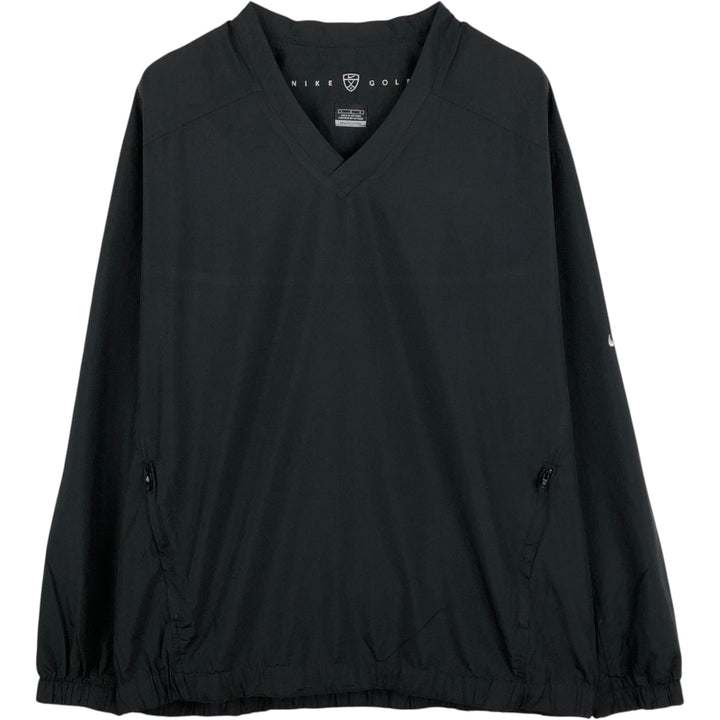 Nike Golf NIKE FIT STORM V-neck Warm-up Pullover (Men's Size L equivalent) polyester black type Vintage Second Hand