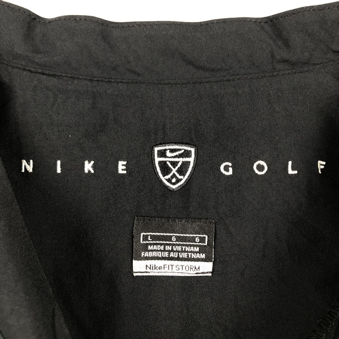 Nike Golf NIKE FIT STORM V-neck Warm-up Pullover (Men's Size L equivalent) polyester black type Vintage Second Hand