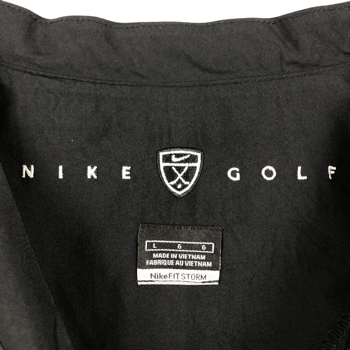 Nike Golf NIKE FIT STORM V-neck Warm-up Pullover (Men's Size L equivalent) polyester black type Vintage Second Hand