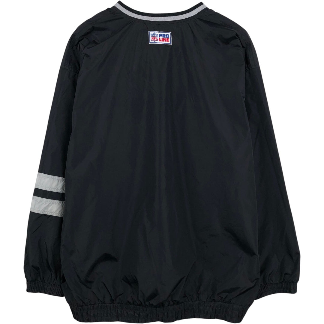 90s-era Nike NFL Las Vegas Raiders Reversible V-Neck Nylon Pullover, Men's XXL equivalent, Vintage Nylon gray type Vintage Second Hand