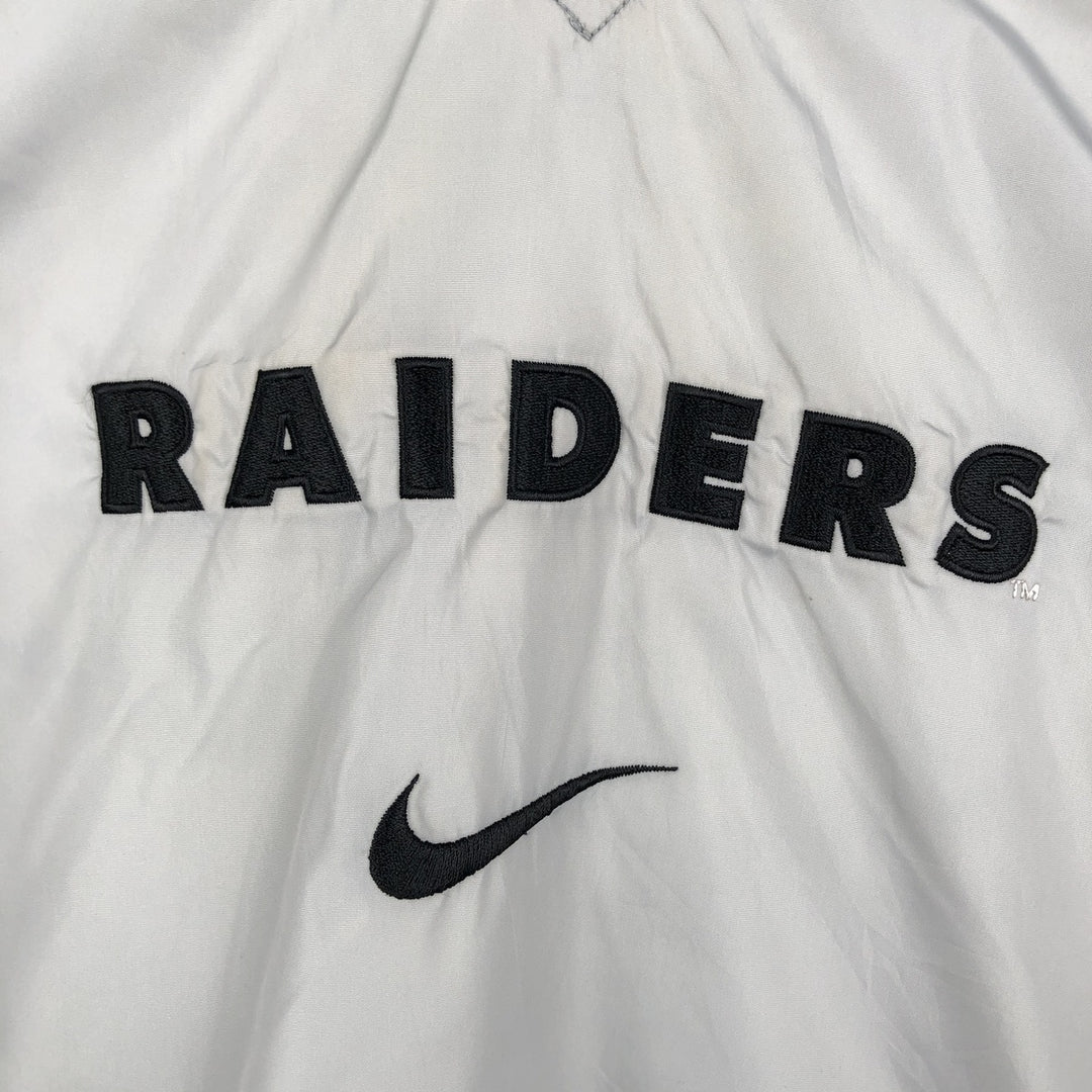 90s-era Nike NFL Las Vegas Raiders Reversible V-Neck Nylon Pullover, Men's XXL equivalent, Vintage Nylon gray type Vintage Second Hand