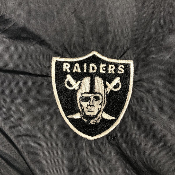 90s-era Nike NFL Las Vegas Raiders Reversible V-Neck Nylon Pullover, Men's XXL equivalent, Vintage Nylon gray type Vintage Second Hand