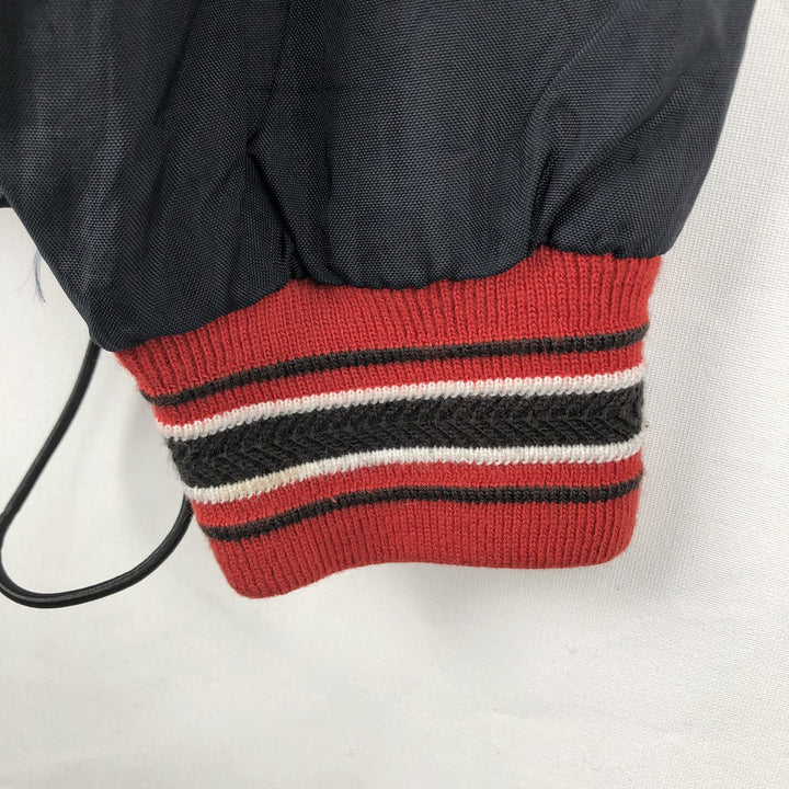 90'S Champion V-neck nylon pullover, men's size XL equivalent, vintage. Nylon black type Vintage Second Hand