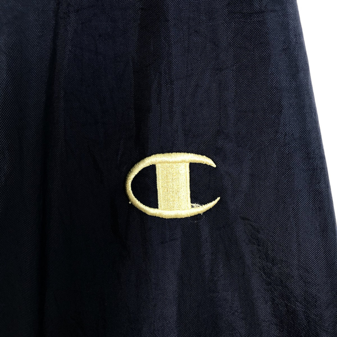 90'S Champion Notre Dame University V-neck College Nylon Pullover, Men's Size L (approx.) Nylon navy blue type Vintage Second Hand