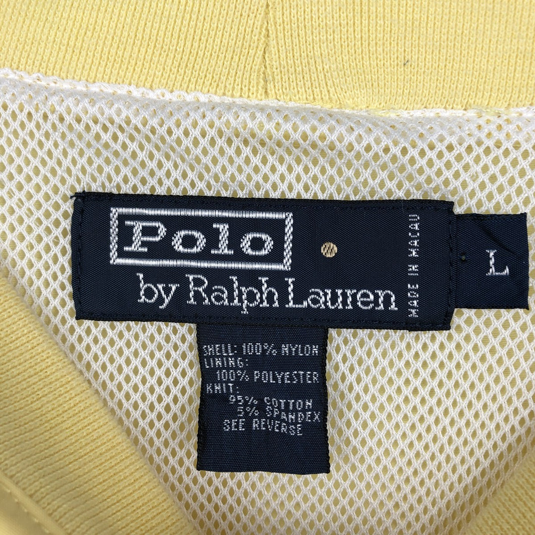 Ralph Lauren POLO by Ralph Lauren nylon pullover, men's size L Nylon yellow type Vintage Second Hand
