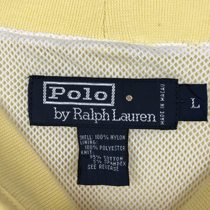 Ralph Lauren POLO by Ralph Lauren nylon pullover, men's size L Nylon yellow type Vintage Second Hand