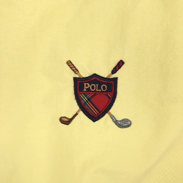 Ralph Lauren POLO by Ralph Lauren nylon pullover, men's size L Nylon yellow type Vintage Second Hand
