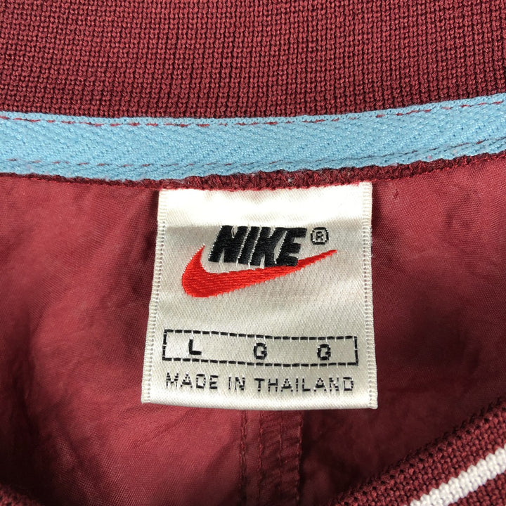 90s-00'S Nike V-neck nylon pullover, men's size L equivalent, vintage. Nylon burgundy type Vintage Second Hand