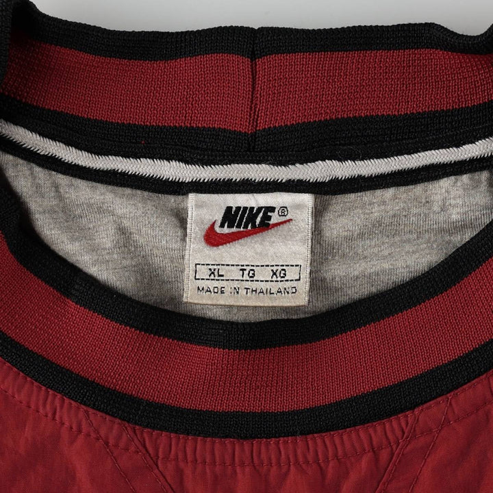 90'S Nike Center Logo Nylon Pullover, Men's Size XL (Equivalent), Vintage Nylon red type Vintage Second Hand