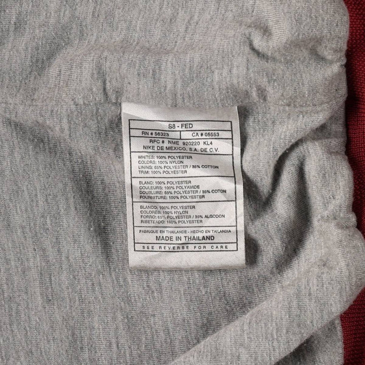90'S Nike Center Logo Nylon Pullover, Men's Size XL (Equivalent), Vintage Nylon red type Vintage Second Hand