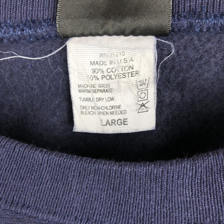 90'S CAMBER Plain Blank Sweatshirt, Made in USA, Men's Size L (Equivalent), Vintage cotton navy blue type Vintage Second Hand
