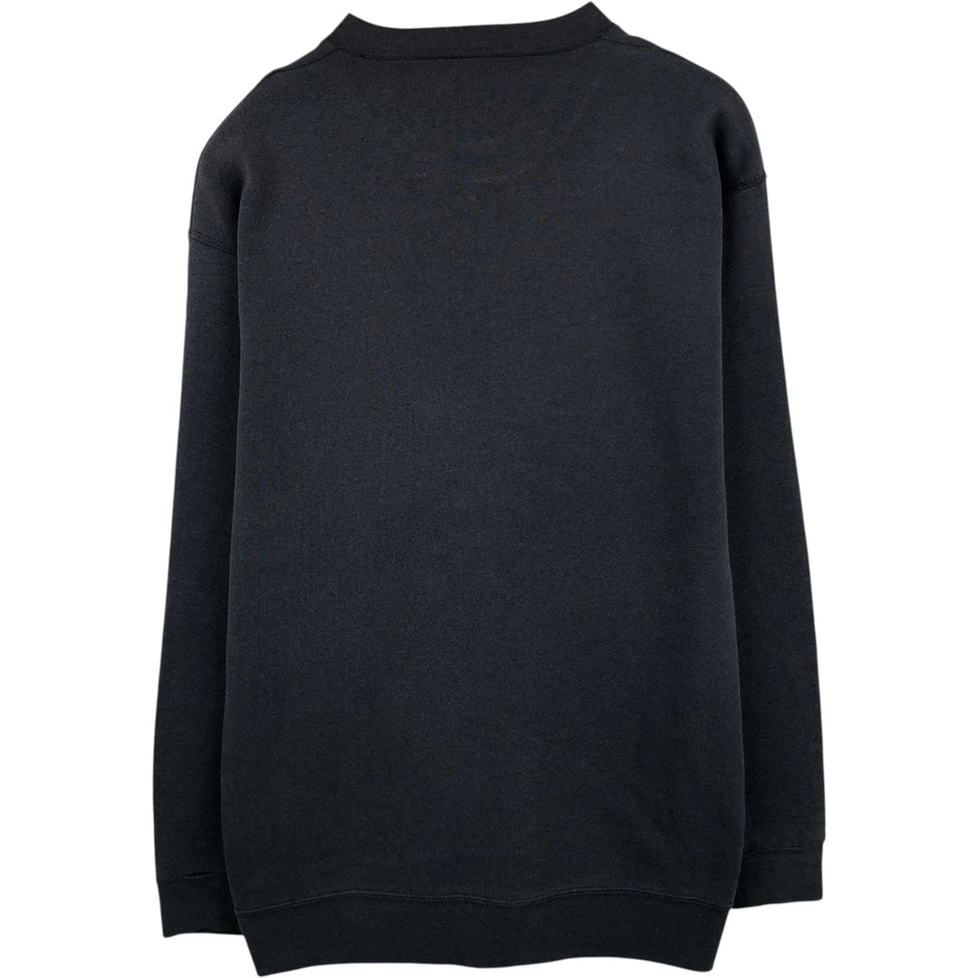 90'S ONEITA Plain Blank Sweatshirt, Made in USA, Men's XL equivalent, Vintage polyester black type Vintage Second Hand