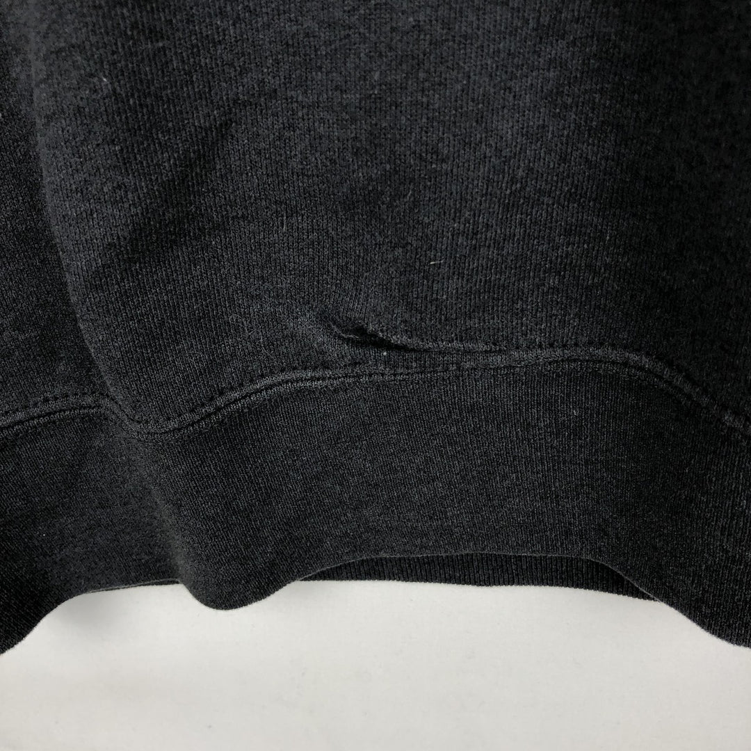 90'S ONEITA Plain Blank Sweatshirt, Made in USA, Men's XL equivalent, Vintage polyester black type Vintage Second Hand