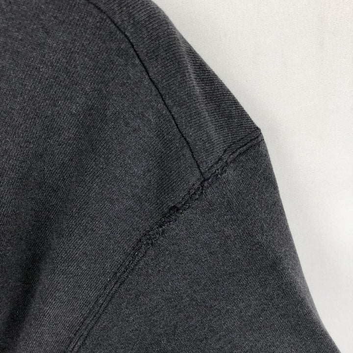 90'S ONEITA Plain Blank Sweatshirt, Made in USA, Men's XL equivalent, Vintage polyester black type Vintage Second Hand