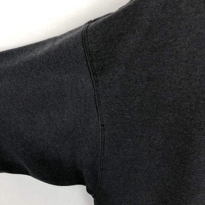 90'S ONEITA Plain Blank Sweatshirt, Made in USA, Men's XL equivalent, Vintage polyester black type Vintage Second Hand