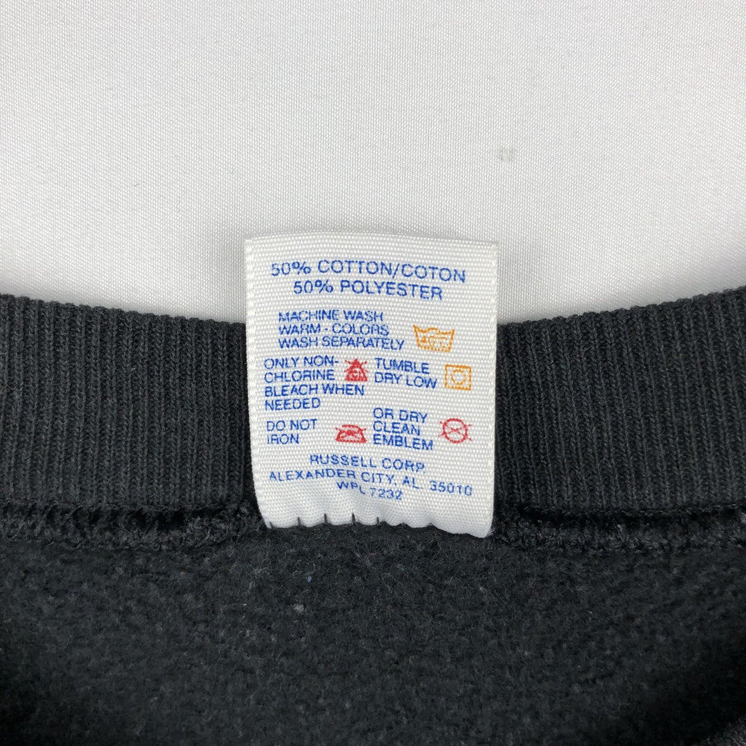 80s-90'S Jerzees Plain Blank Sweatshirt Trainer Made in USA Men's Size L Vintage cotton black type Vintage Second Hand
