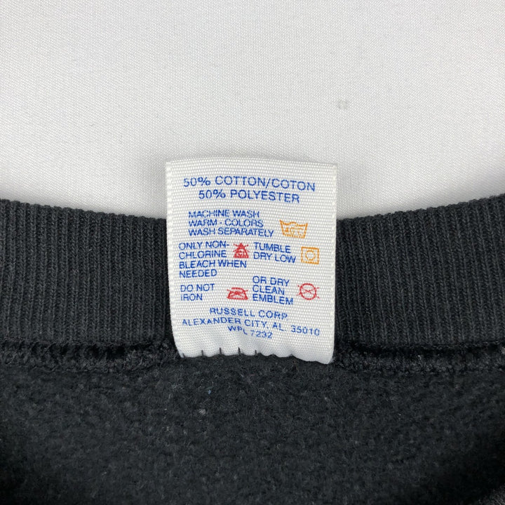 80s-90'S Jerzees Plain Blank Sweatshirt Trainer Made in USA Men's Size L Vintage cotton black type Vintage Second Hand
