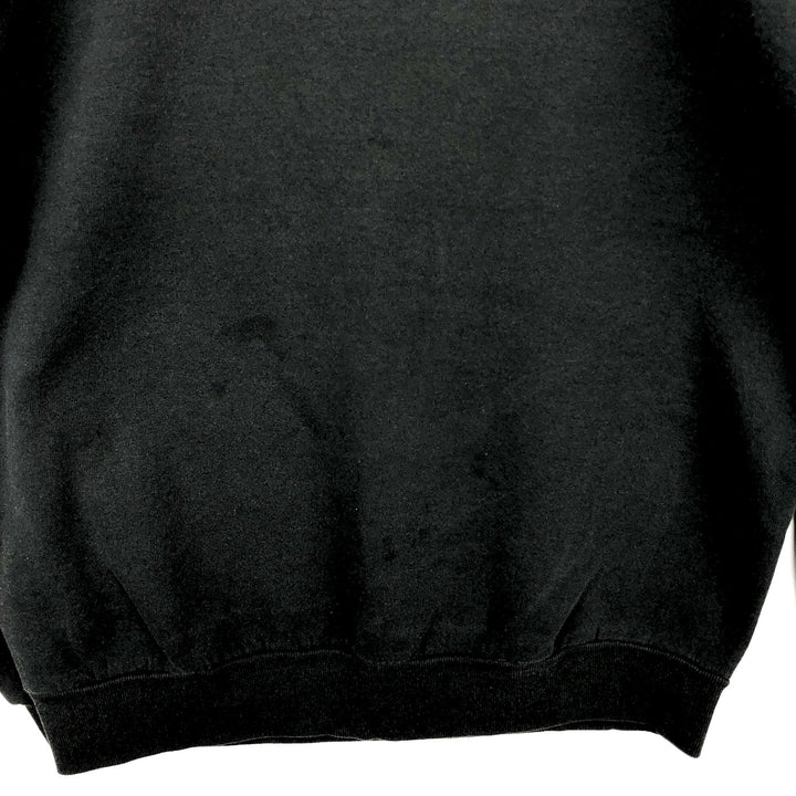 80s-90'S Jerzees Plain Blank Sweatshirt Trainer Made in USA Men's Size L Vintage cotton black type Vintage Second Hand