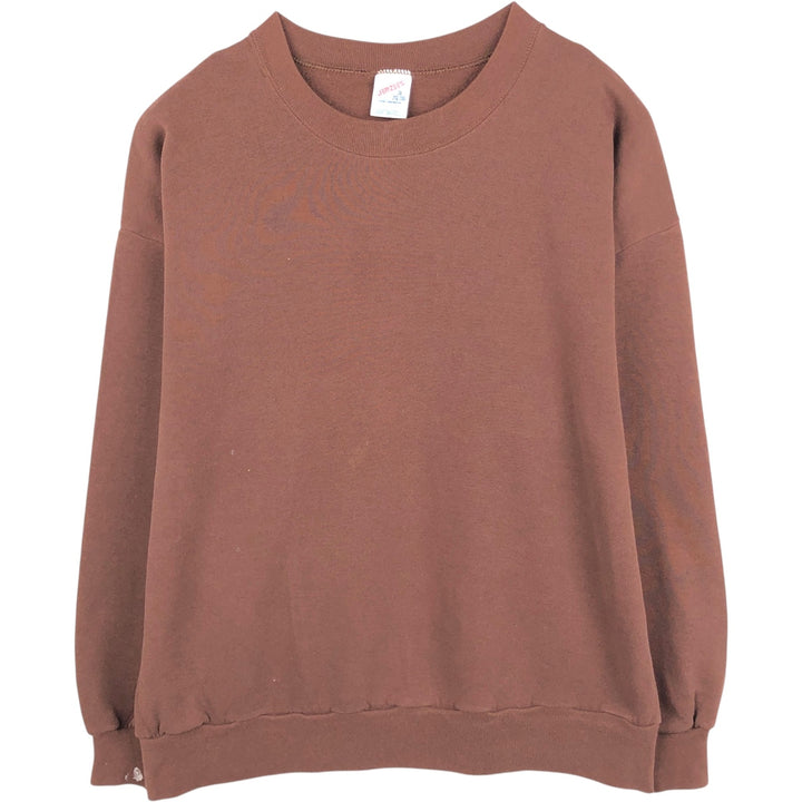 Vintage 80s-90'S Jerzees plain blank sweatshirt, made in the USA, men's size XXL cotton brown type Vintage Second Hand
