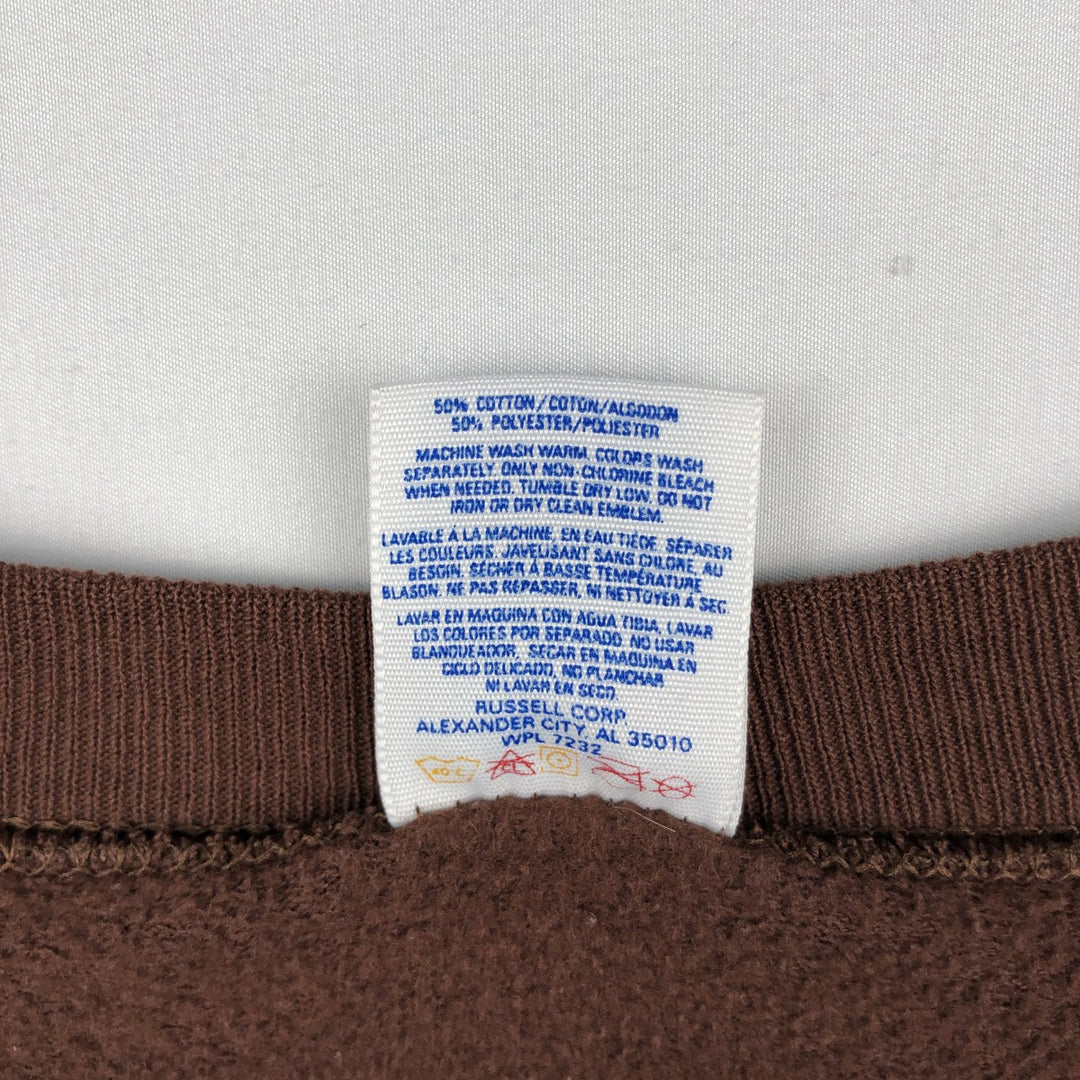 Vintage 80s-90'S Jerzees plain blank sweatshirt, made in the USA, men's size XXL cotton brown type Vintage Second Hand