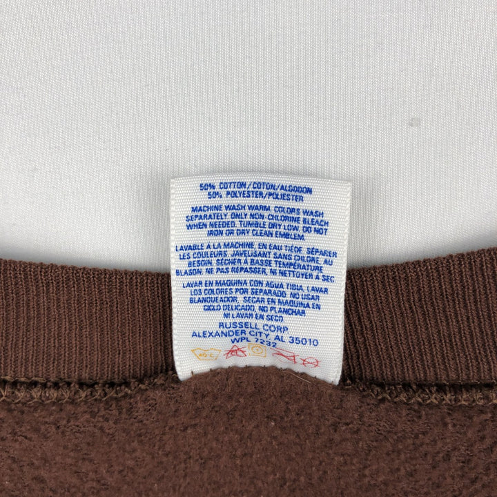 Vintage 80s-90'S Jerzees plain blank sweatshirt, made in the USA, men's size XXL cotton brown type Vintage Second Hand