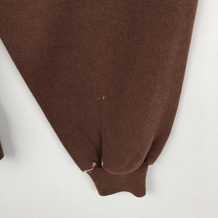 Vintage 80s-90'S Jerzees plain blank sweatshirt, made in the USA, men's size XXL cotton brown type Vintage Second Hand