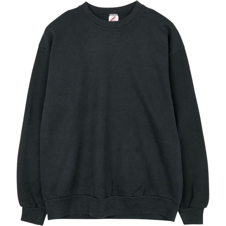 90'S Jerzees Plain Blank Sweatshirt Trainer Made in USA Men's Size L Vintage cotton black type Vintage Second Hand