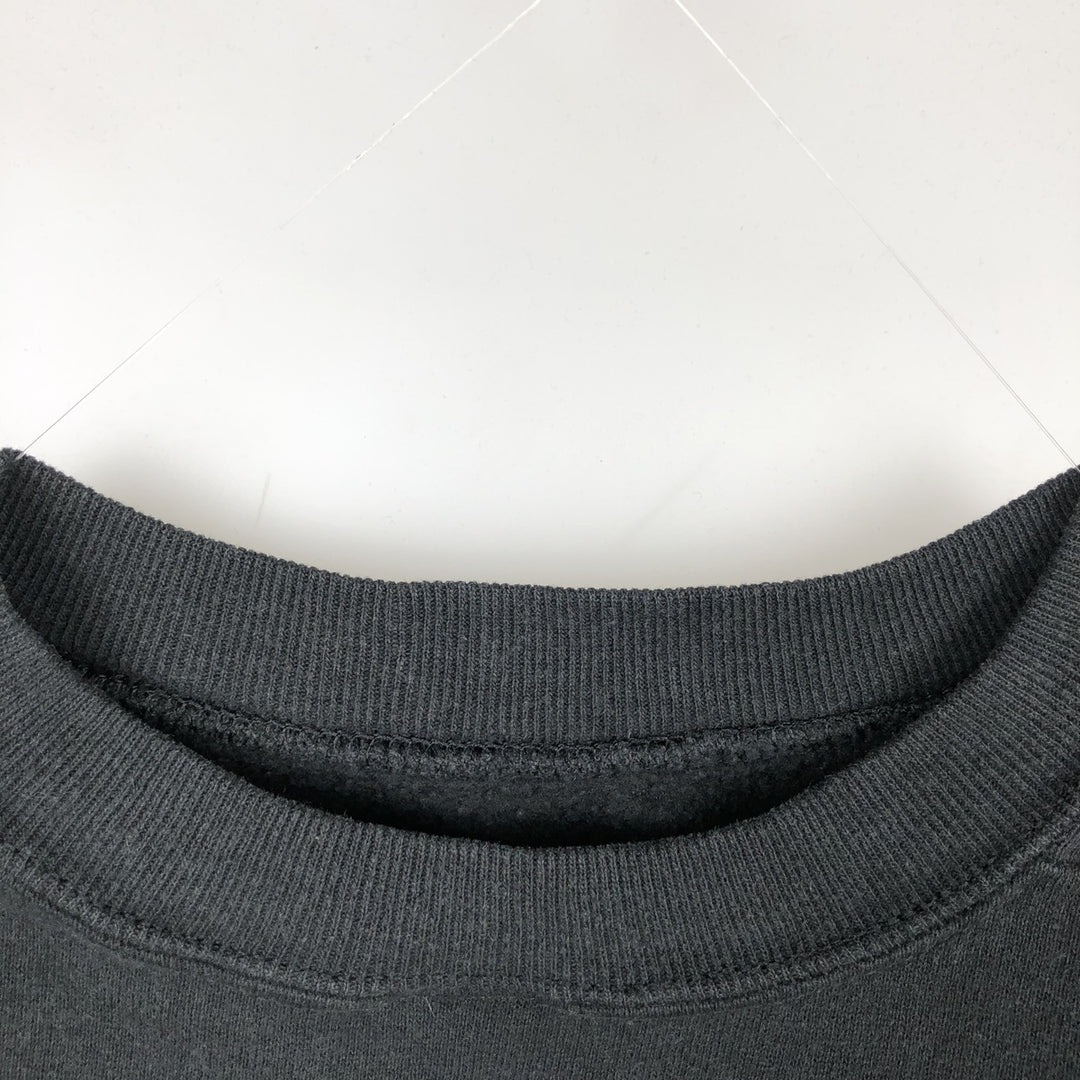 90'S Jerzees Plain Blank Sweatshirt Trainer Made in USA Men's Size L Vintage cotton black type Vintage Second Hand