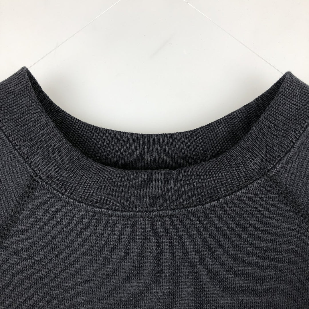 90'S Discus Athletic Plain Blank Sweatshirt, Made in USA, Men's Size L (Equivalent), Vintage cotton Charcoal Vintage Second Hand