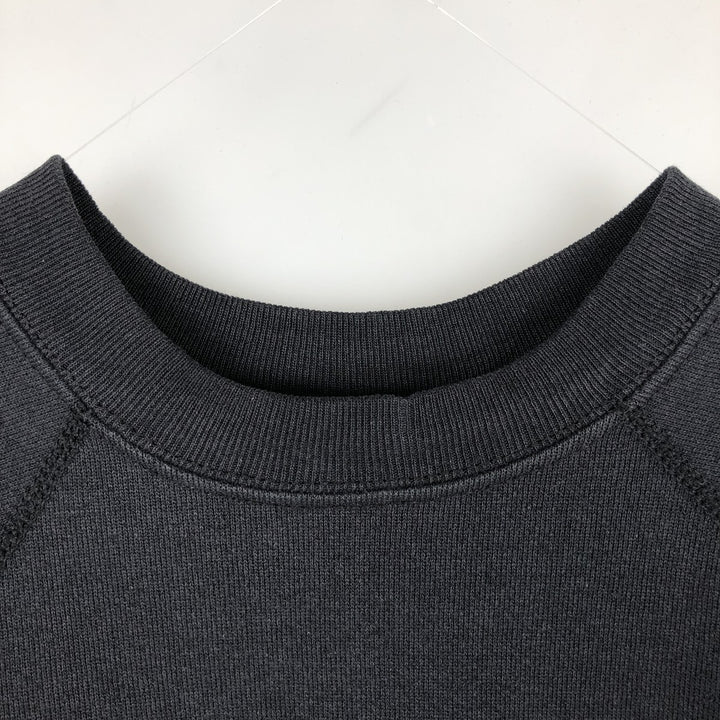 90'S Discus Athletic Plain Blank Sweatshirt, Made in USA, Men's Size L (Equivalent), Vintage cotton Charcoal Vintage Second Hand