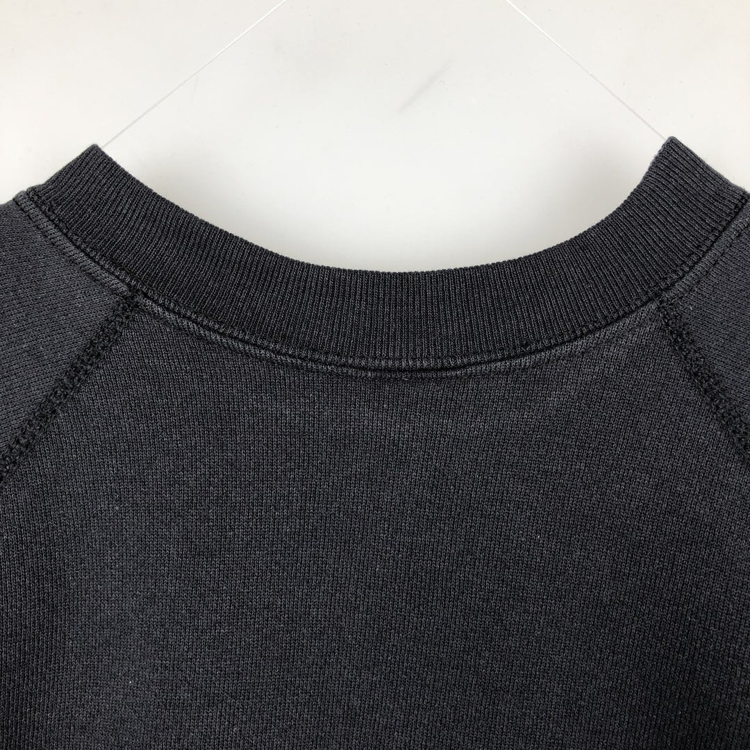 90'S Discus Athletic Plain Blank Sweatshirt, Made in USA, Men's Size L (Equivalent), Vintage cotton Charcoal Vintage Second Hand