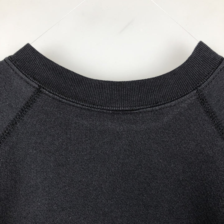 90'S Discus Athletic Plain Blank Sweatshirt, Made in USA, Men's Size L (Equivalent), Vintage cotton Charcoal Vintage Second Hand