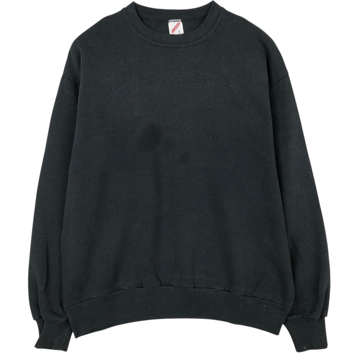 90'S Jerzees Plain Blank Sweatshirt Trainer Made in USA Men's Size L Vintage cotton black type Vintage Second Hand
