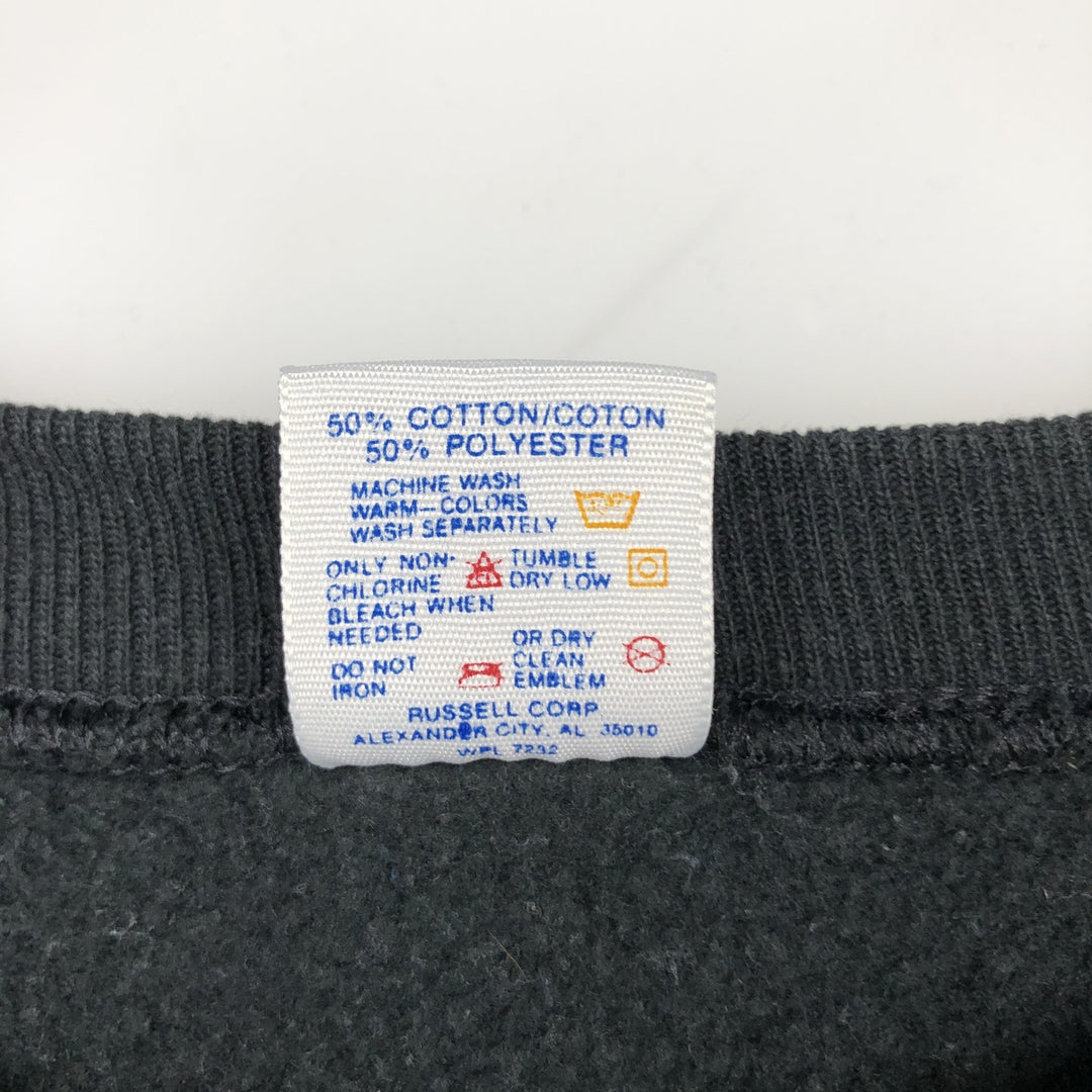 90'S Jerzees Plain Blank Sweatshirt Trainer Made in USA Men's Size L Vintage cotton black type Vintage Second Hand