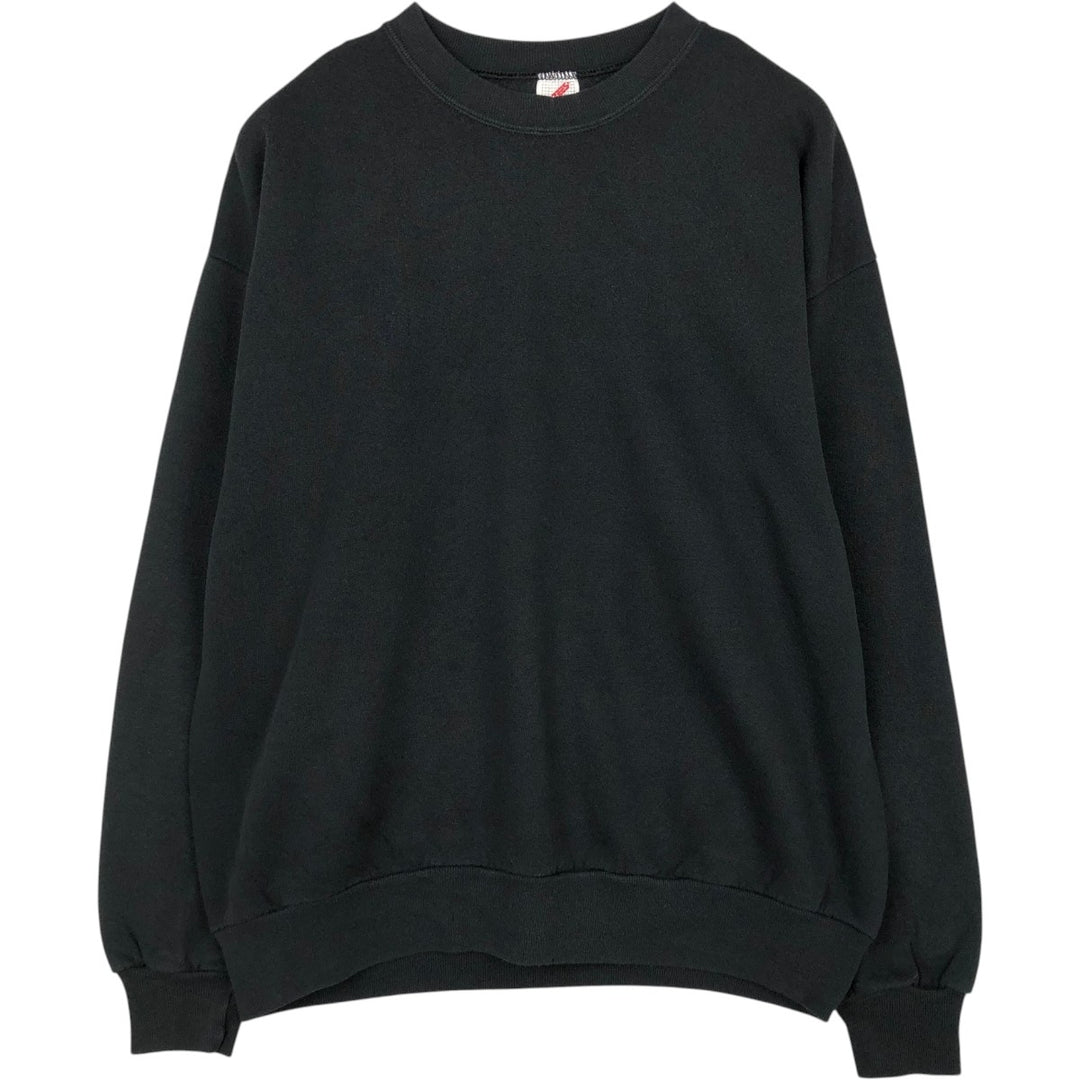 90'S Jerzees Plain Blank Sweatshirt Trainer Made in USA Men's XL Vintage cotton black type Vintage Second Hand